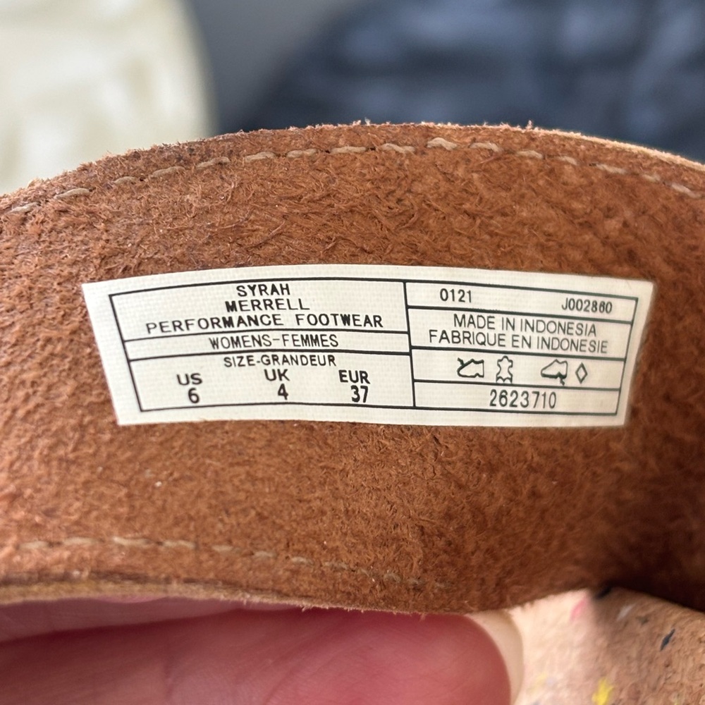 2 Pair - Merrell Cork Footbed Slide Sandals in Tan and Black - Picture 6 of 7